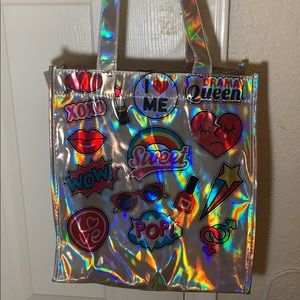 holographic tote bag